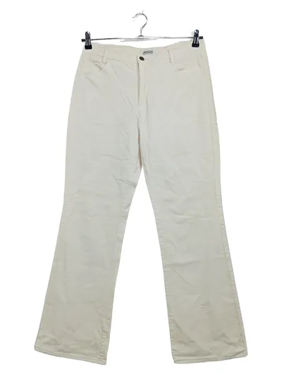 Jansen Collection Cordhose Damen Größe 42 Weiß Klassisch Flared
