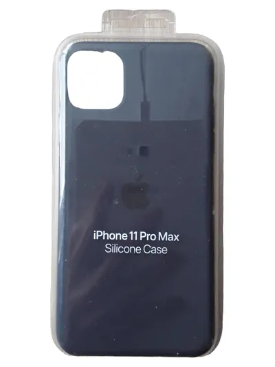 Apple iPhone 11 Pro Max Silikon Case Schutzhülle Grau Original