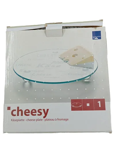 Leonardo Cheesy Käseplatte Glas Servierplatte 26,5 cm Transparent