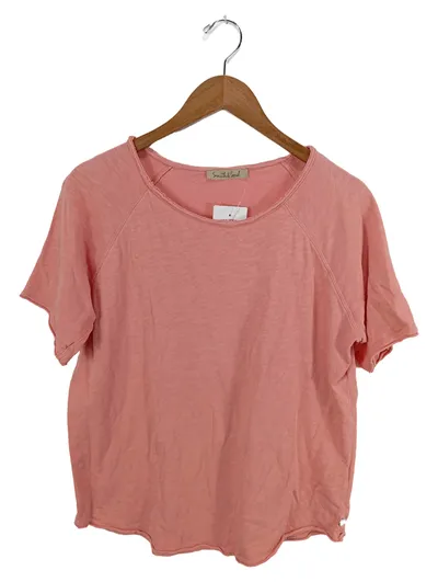 Smith & Soul Damen T-Shirt Rosa Gr. L Baumwolle Casual Kurzarm