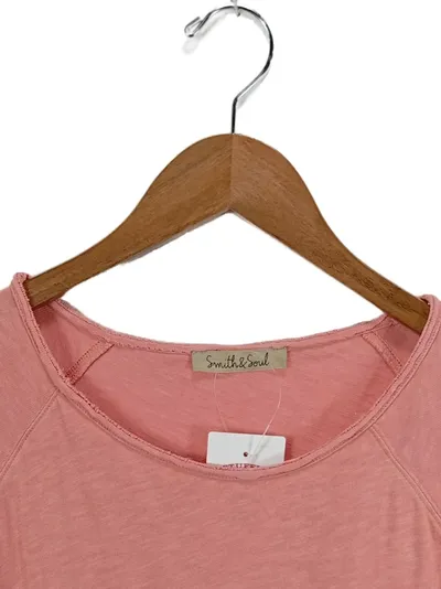 Smith & Soul Damen T-Shirt Rosa Gr. L Baumwolle Casual Kurzarm