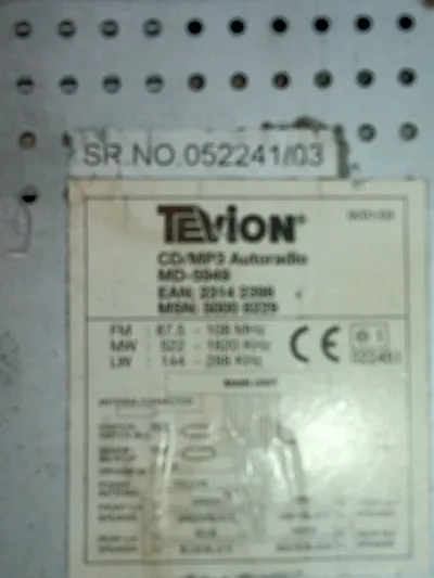 Tevion MD-5949 CD/MP3 Autoradio 1-DIN Radio FM/MW/LW Silber