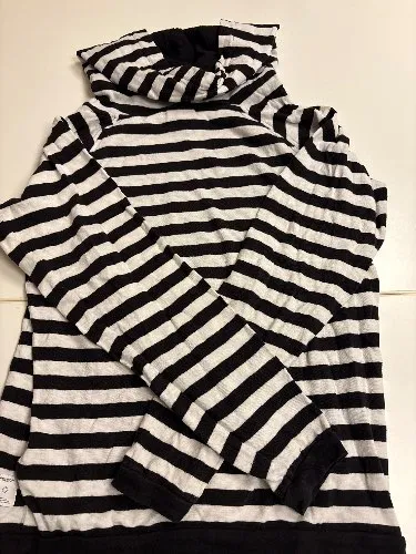 Marc O'Polo Denim Kapuzenpullover Damen Gr. S Gestreift Schwarz Weiß Baumwolle 2