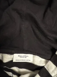 Marc O'Polo Denim Kapuzenpullover Damen Gr. S Gestreift Schwarz Weiß Baumwolle 3