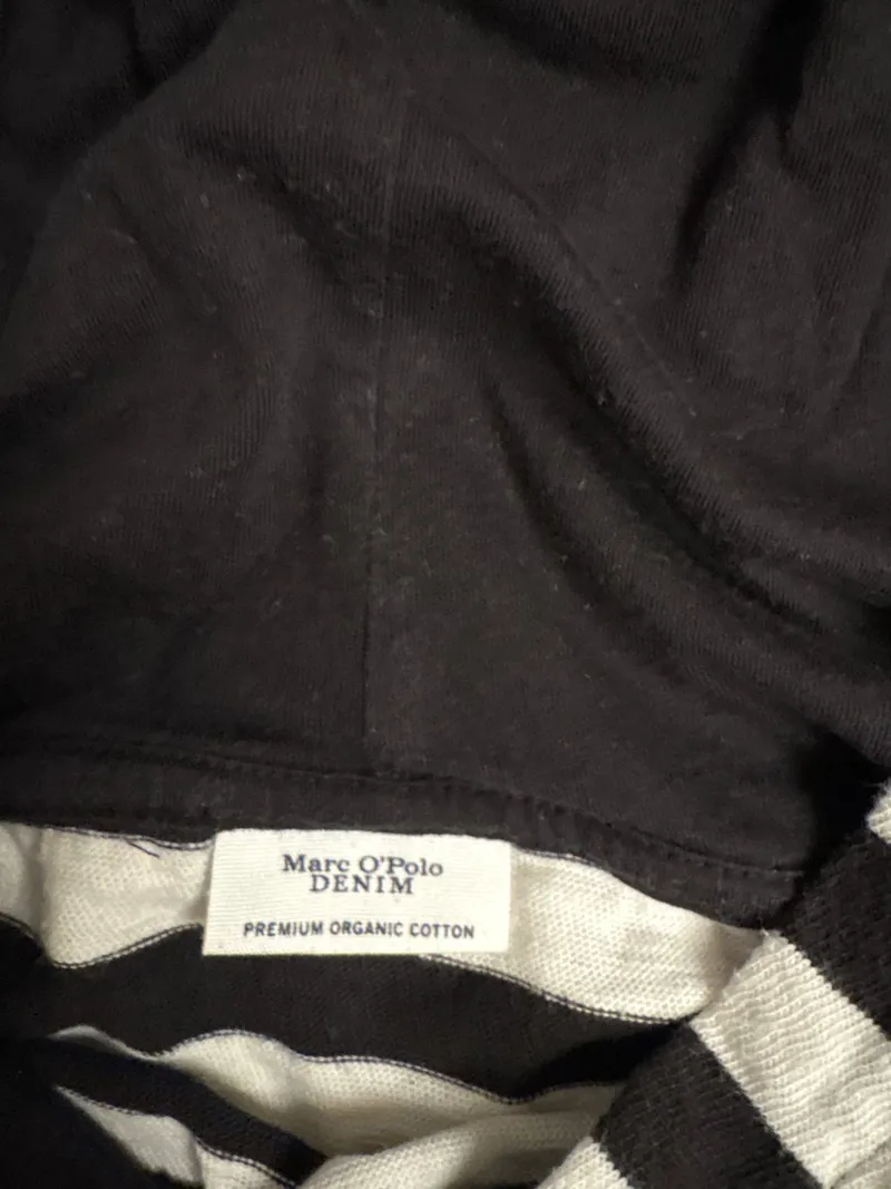 Marc O'Polo Denim Kapuzenpullover Damen Gr. S Gestreift Schwarz Weiß Baumwolle 3