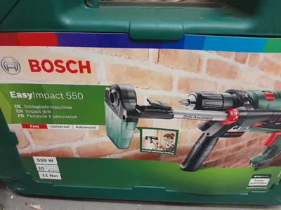 Bosch EasyImpact 550 Schlagbohrmaschine Grün mit Drill Assistant Koffer
