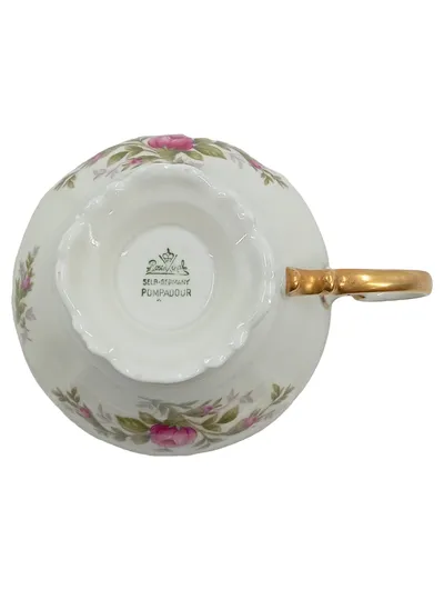 Rosenthal Porzellan Teetasse Serie Pompadour Rosenmotiv Goldrand Selb Germany