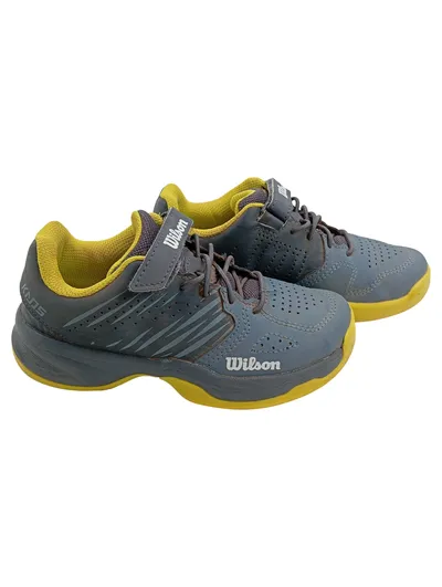 Wilson Kaos Kinder Sportschuhe Klettverschluss Schnürung Grau Gr. 29.5