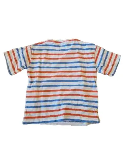 Arket Kinder T-Shirt Gestreift Brusttasche Gr. 98/104 Blau Rot Weiß
