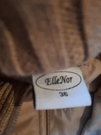 ElleNor Damen Steppjacke Beige Gr. 36 Strickärmel Casual 2