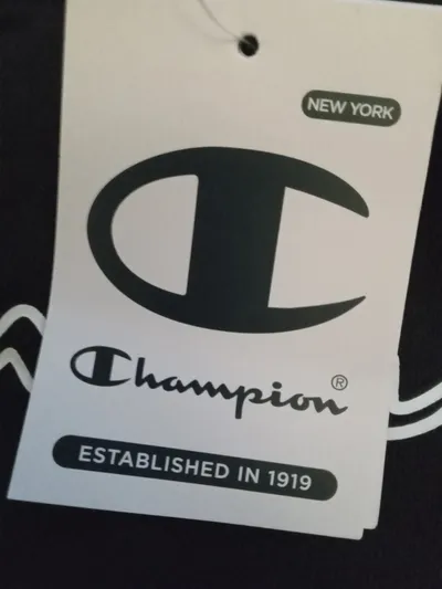 Champion Sweatshirt Damen Gr. S Schwarz Logo Pullover Langarm