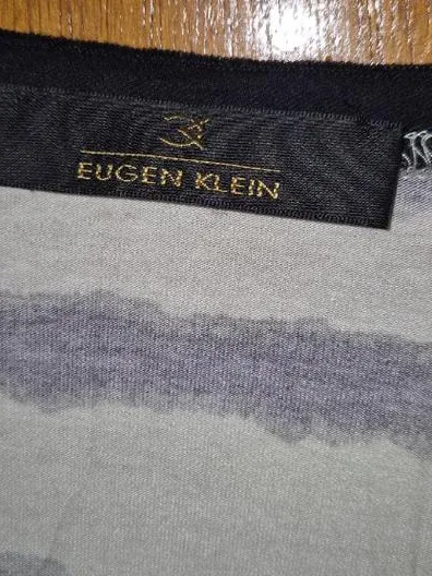 Eugen Klein Damen T-Shirt Gr. 44 Gestreift Krone Strass Beige Schwarz 5