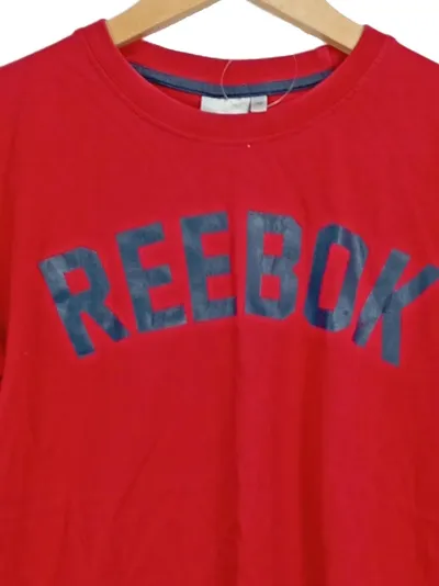 Reebok T-Shirt Kinder Gr. 152 Rot Kurzarm Logo-Print Baumwolle