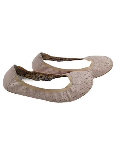 Rieker Antistress Ballerinas Damen Gr. 39 Rosa Leder Lochmuster