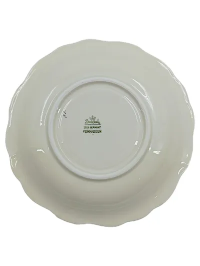 Rosenthal Pompadour Untertasse Porzellan Rosenmuster Gold Selb Germany