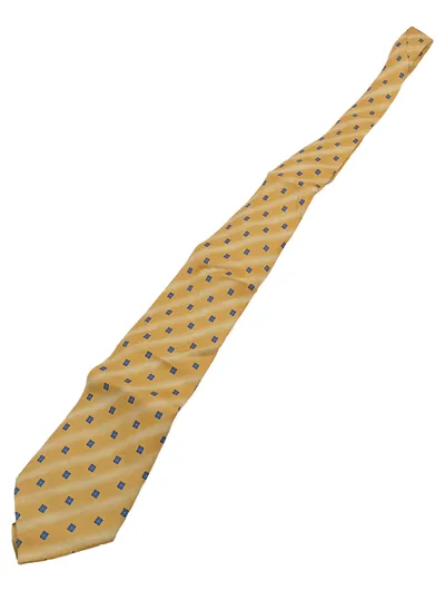 Vittorio Lorini Seiden Krawatte Herren Business Klassisch Gelb 145x9cm