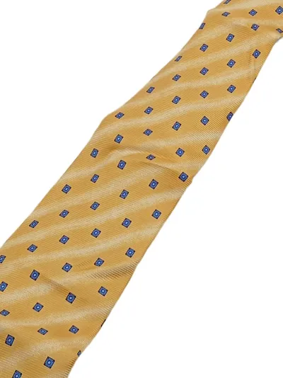 Vittorio Lorini Seiden Krawatte Herren Business Klassisch Gelb 145x9cm