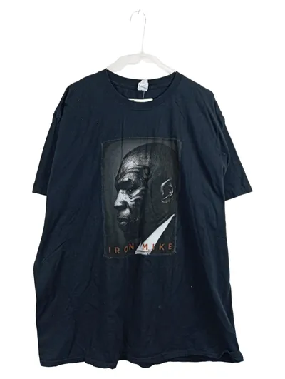 Gildan T-Shirt Iron Mike Tyson Boxer Portrait Herren 2XL Schwarz