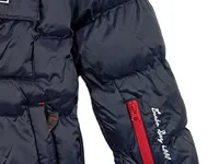Canadian Peak Kinder Steppjacke Gr. 140 Blau Logo Print Outdoor Fellkapuze 3
