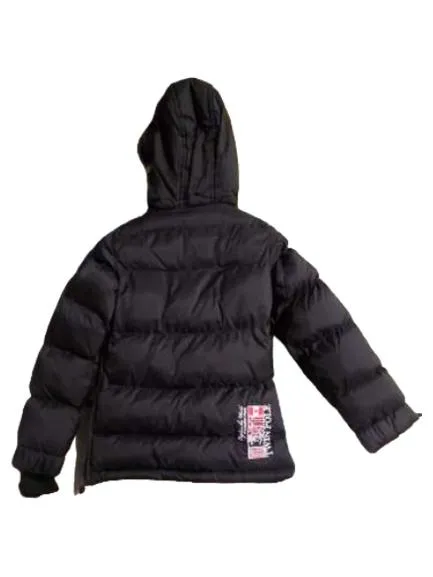 Canadian Peak Kinder Steppjacke Gr. 140 Blau Logo Print Outdoor Fellkapuze 5