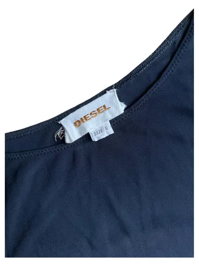Diesel Damen Cocktailkleid Schwarz Raffung Gr. S Elegant Viskose