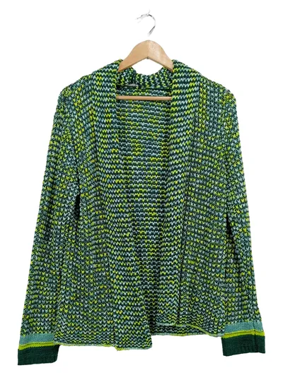 Betty Barclay Strickjacke Damen Gr. 40/L Grün Meliert Cardigan