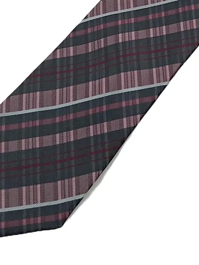Jürgen Anders Herren Krawatte Business Kariert Grau Polyester 152 cm