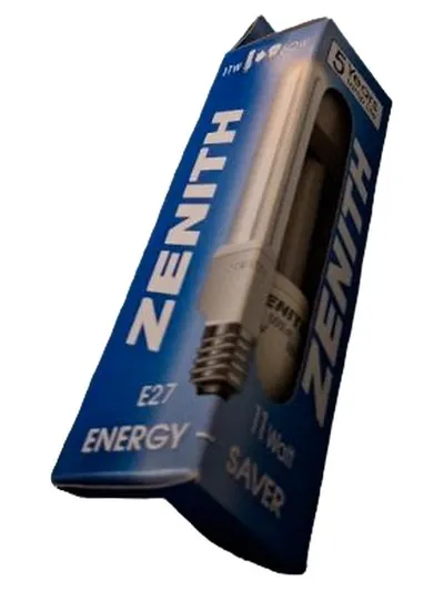 Zenith Energy Saver E27 11W Leuchtmittel Lampe Weiß Lang Form