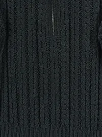 AERIE Damen Strickpullover Troyer Zopfmuster Grün Gr. XS 4
