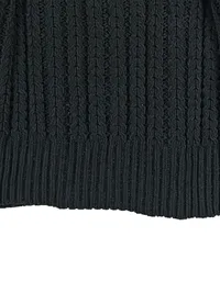 AERIE Damen Strickpullover Troyer Zopfmuster Grün Gr. XS 5
