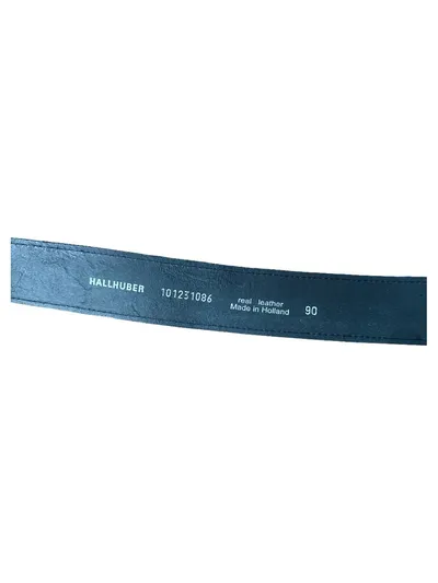 Hallhuber Damen Ledergürtel Blau Gr. 90 Echtleder Schnalle Casual