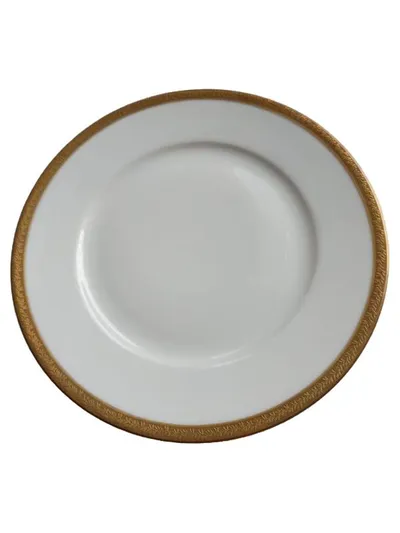 Edelstein Bavaria Platzteller 2181 Porzellan Goldrand weiß 20 cm
