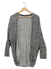EDC Damen Strickjacke Cardigan Gr. M Grau Meliert Oversize Casual 1