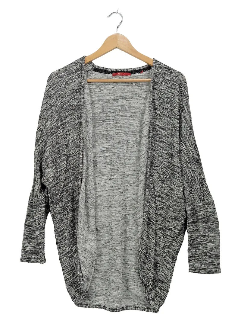EDC Damen Strickjacke Cardigan Gr. M Grau Meliert Oversize Casual 1