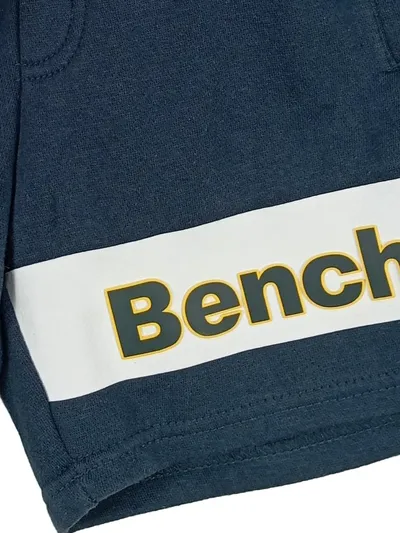 Bench. Kinder Shorts Sweat Jogginghose Blau Gr. 128 Logo-Print