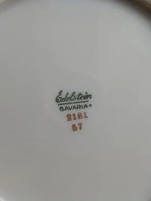 Edelstein Bavaria Porzellan Essteller 2181 Weiß Elegant Festlich 20 cm 3