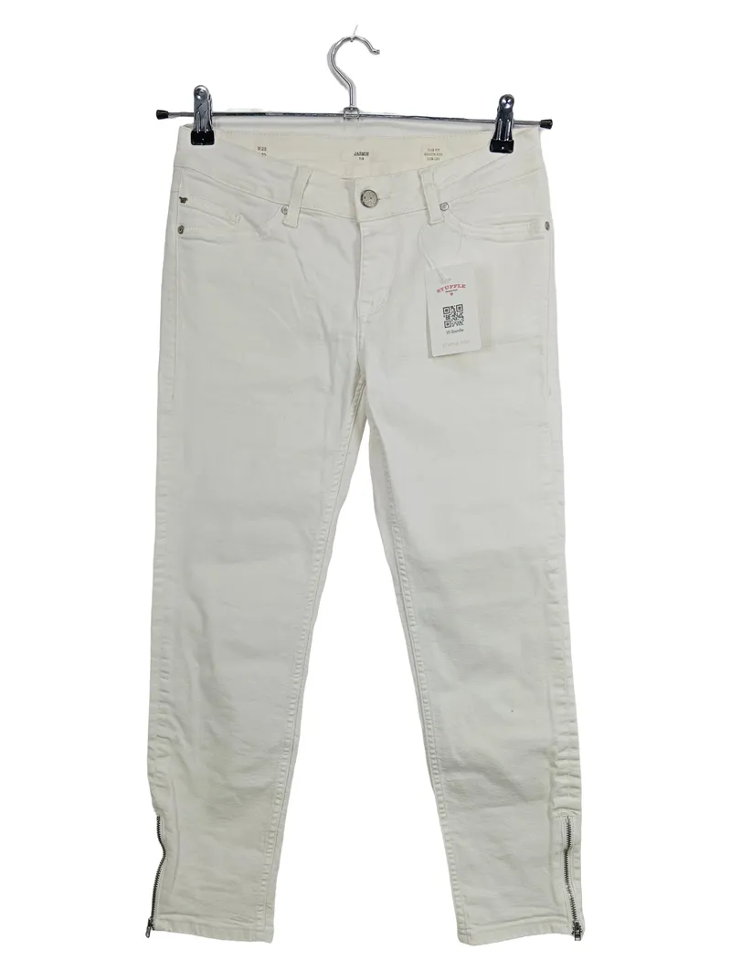 Blue Fire Jasmin Damen Jeans Slim Fit Weiß W29 7/8 L25 1