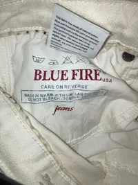 Blue Fire Jasmin Damen Jeans Slim Fit Weiß W29 7/8 L25 4