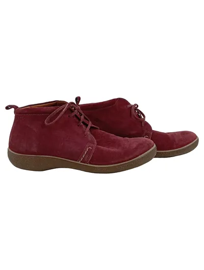 ECCO Herren Chukka Stiefelette Wildleder Bordeaux Rot Gr. 40 Casual
