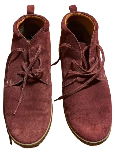 ECCO Herren Chukka Stiefelette Wildleder Bordeaux Rot Gr. 40 Casual