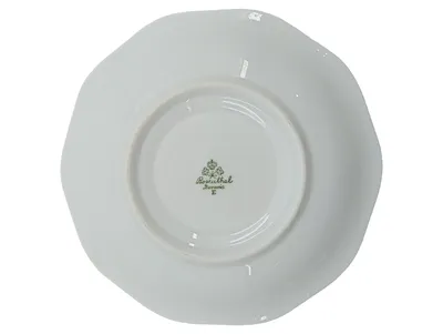 Rosenthal Bavaria Unterteller Untertasse 15 cm Weiß Blumenmuster Goldrand