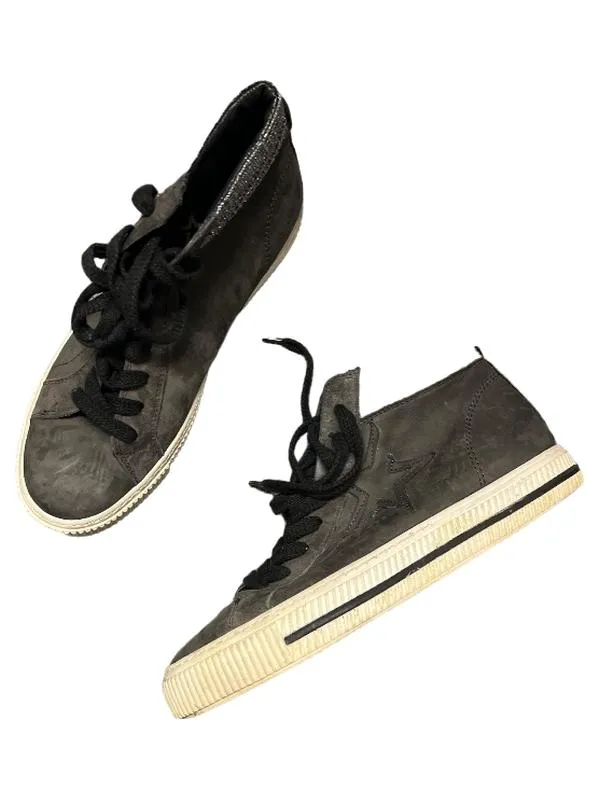 Paul Green Damen Sneaker High Top Grau Leder Stern Gr. 38 Casual 3