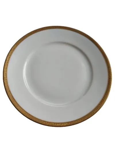 Edelstein Bavaria Essteller Porzellan Goldrand 20cm Weiß Elegant
