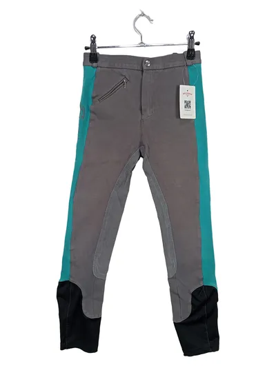 Equilibre Kinder Reithose Gr. 164 Grau Uni Baumwolle Sportlich