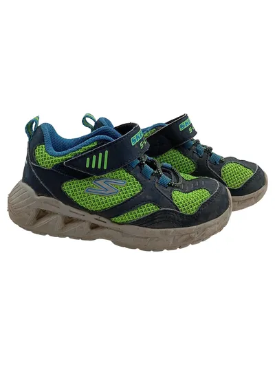 Skechers S-Lights Sneaker Kinder Jungen Gr. 25 Blau Grün Leuchtschuhe
