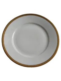 Edelstein Platzteller Porzellan Klassisch Uni Weiß 20cm Festlich 1