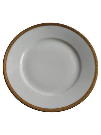 Edelstein Platzteller Porzellan Klassisch Uni Weiß 20cm Festlich