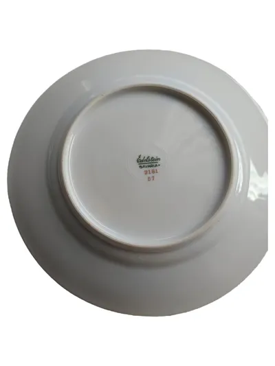 Edelstein Platzteller Porzellan Klassisch Uni Weiß 20cm Festlich