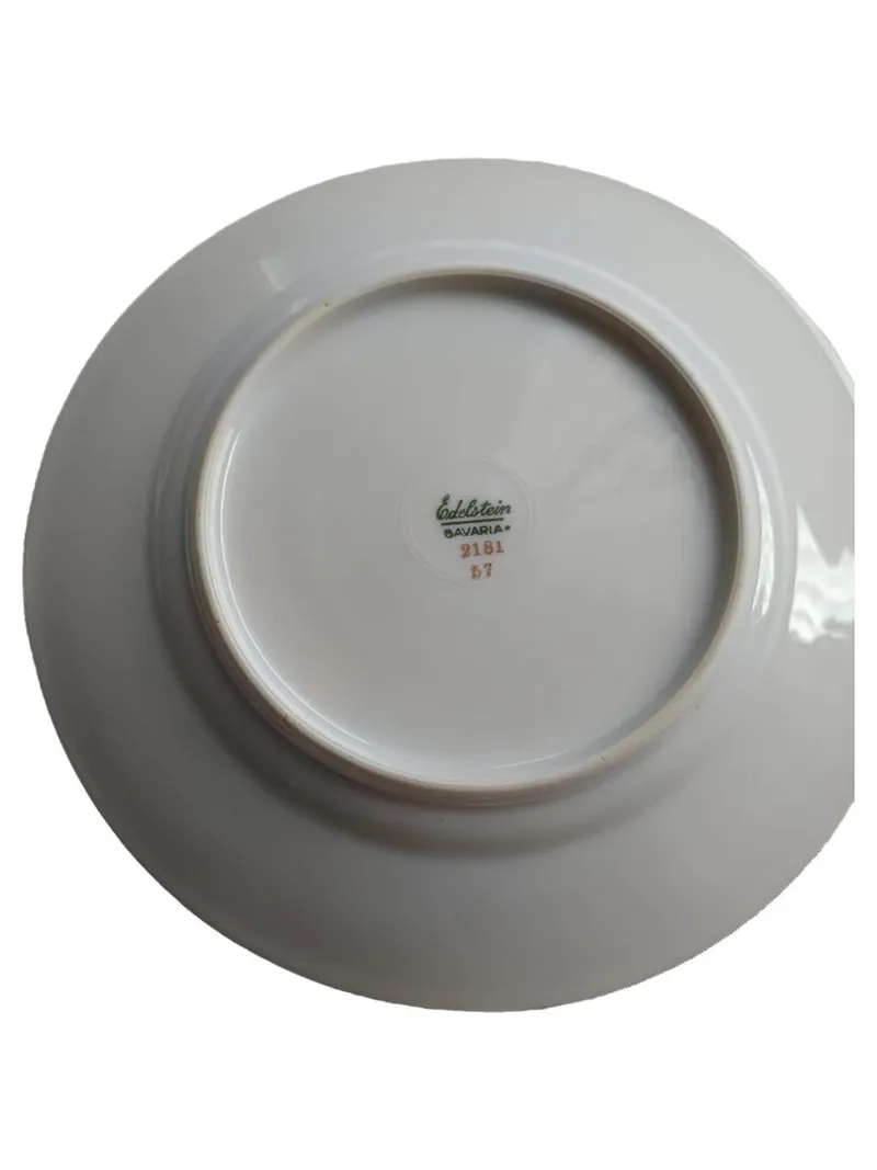 Edelstein Platzteller Porzellan Klassisch Uni Weiß 20cm Festlich 2