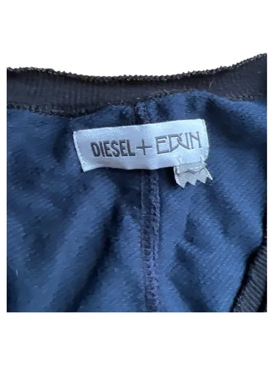 Diesel + Edun Damen Pullover Gr. 38/M Blau Reißverschluss Baumwolle